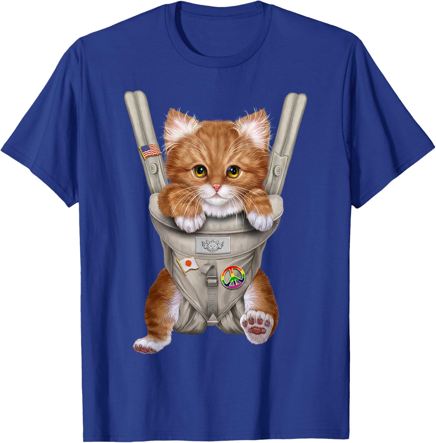 Orange Tabby Cat in Baby Carrier T-Shirt - T-Shirt | Royal