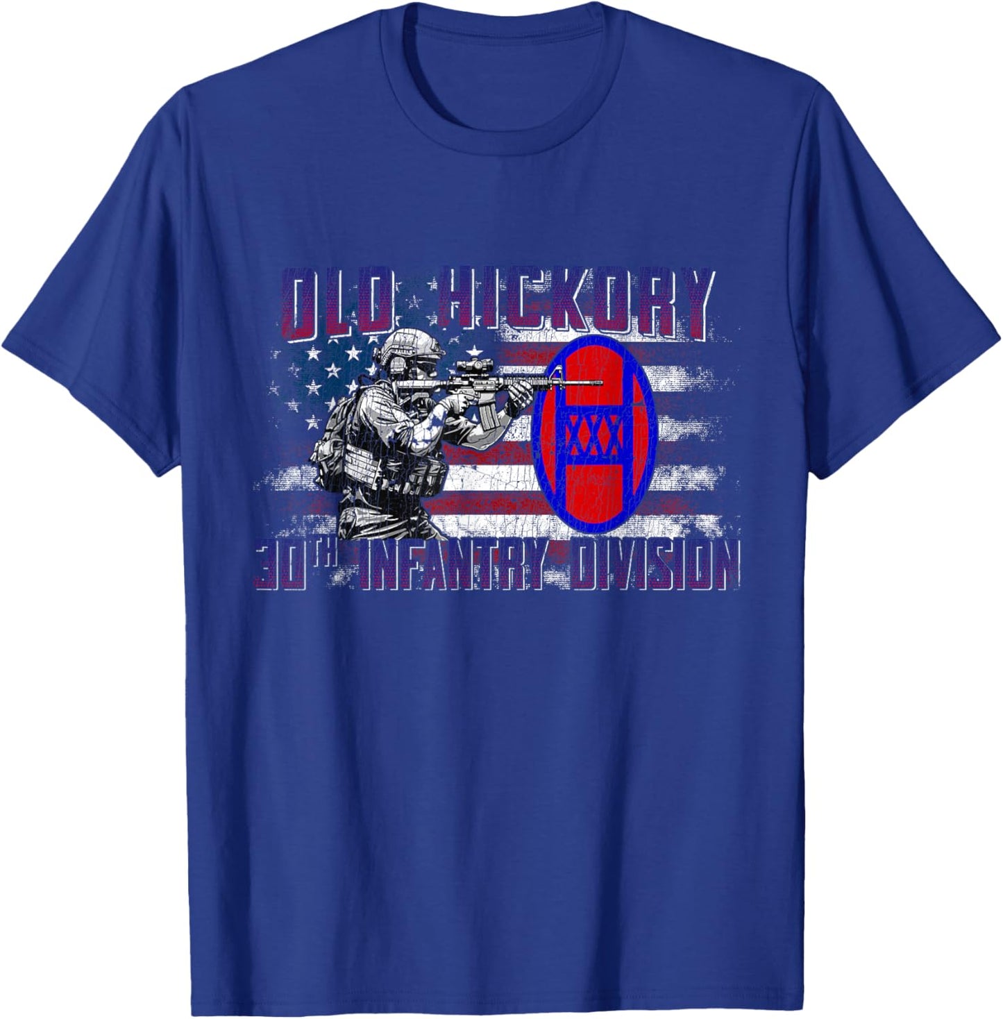 30th Infantry Division 30th ID Old Hickory Division Gifts T-Shirt - T-Shirt | Royal