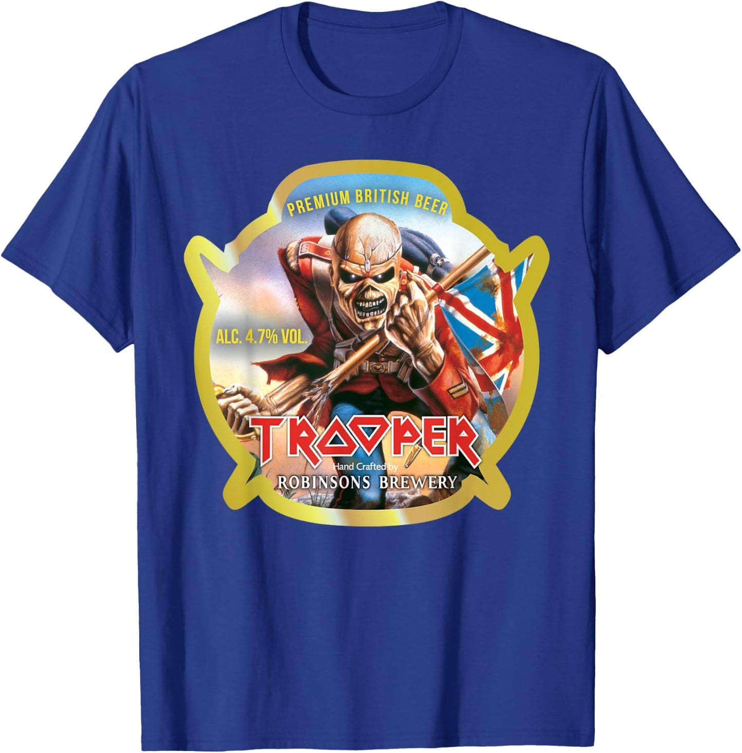 Iron Maiden - Trooper Beer Label T-Shirt - T-Shirt | Royal