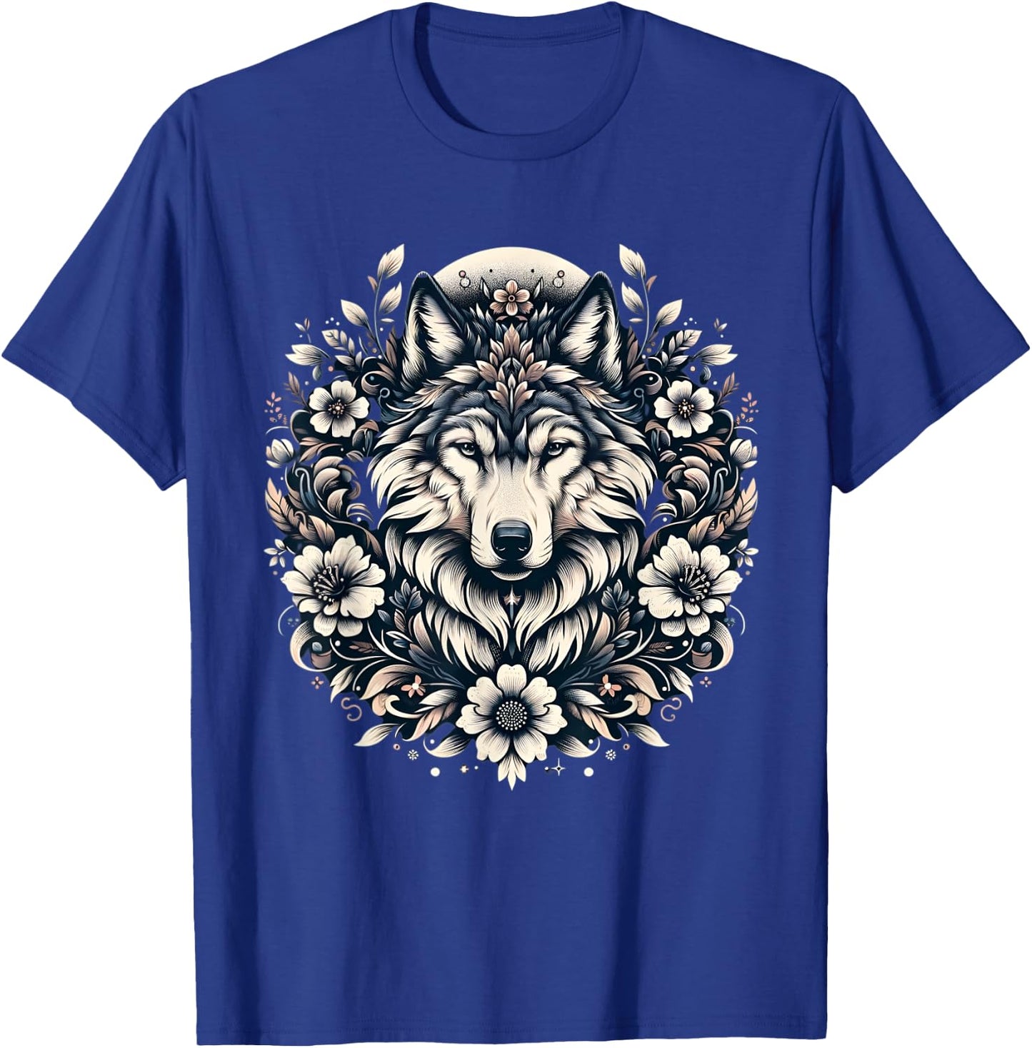 Wolf floral Wolf Lover T-Shirt - T-Shirt | Royal