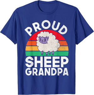 Proud Sheep Grandpa Sheep T-Shirt - T-Shirt | Royal