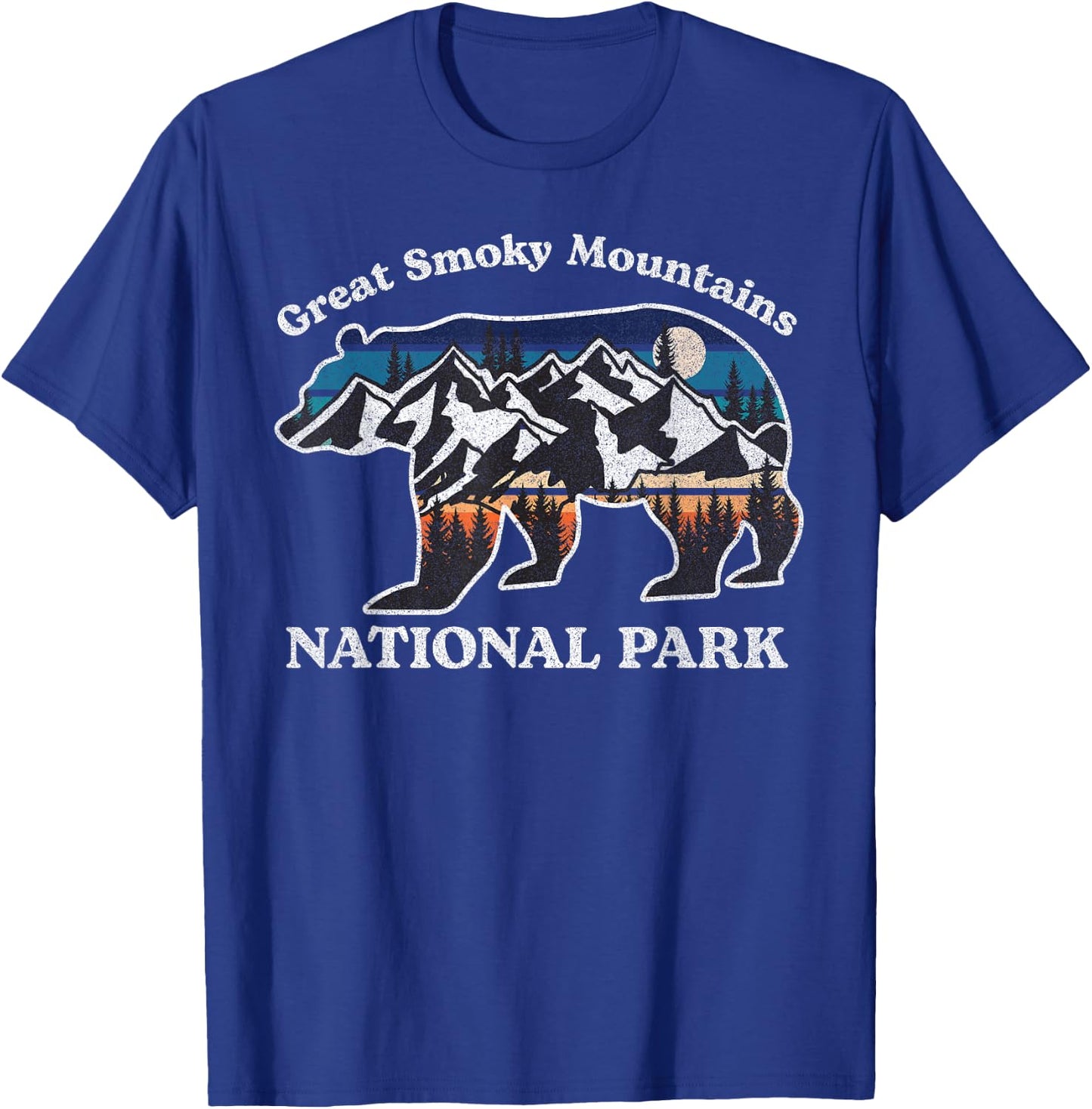 Great Smoky Mountains National Park Bear Hiking Souvenir T-Shirt - T-Shirt | Royal
