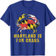 maryland is for crabs vintage ML flage crab T-Shirt - T-Shirt | Royal