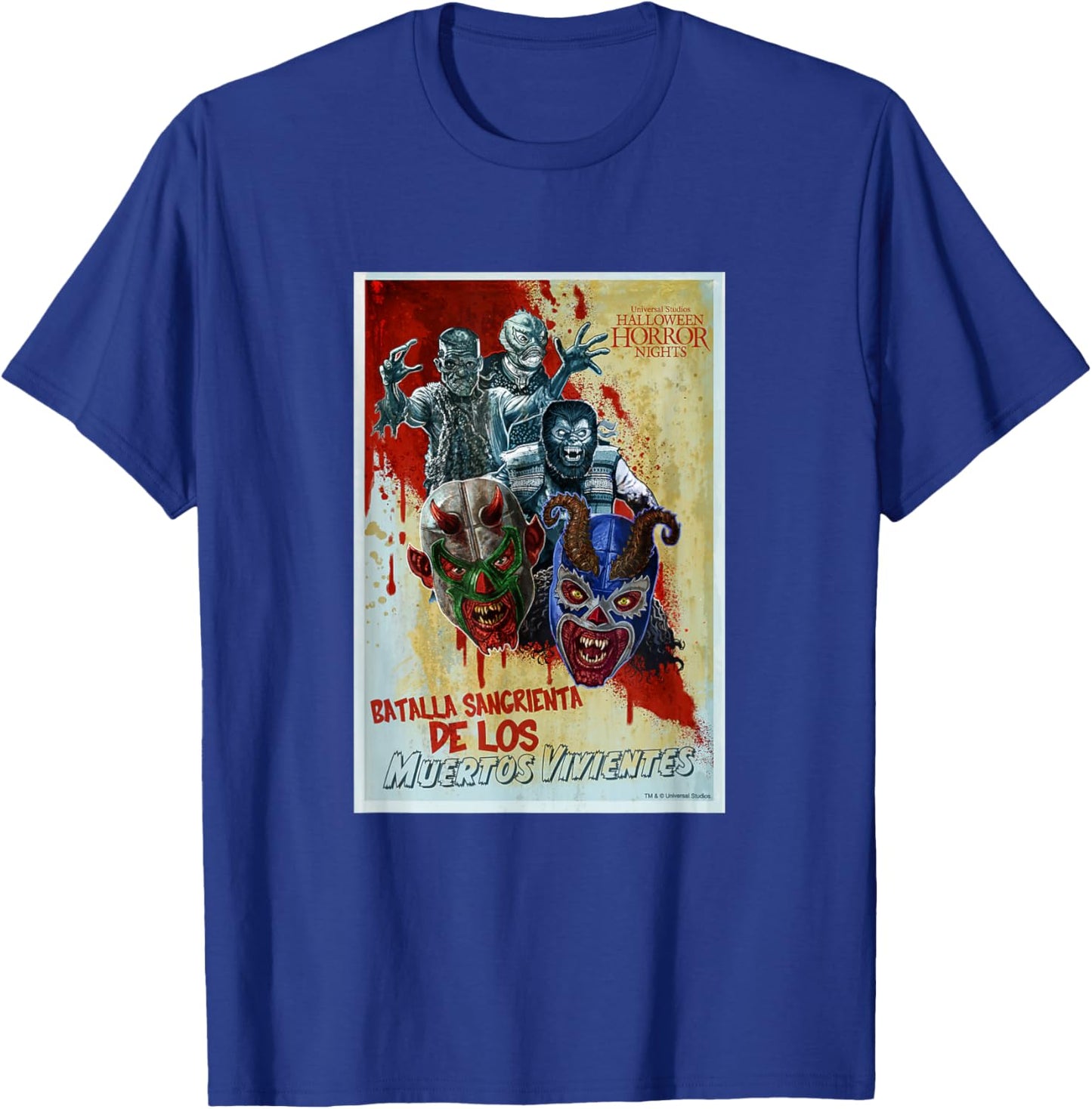 Halloween Horror Nights Luchadores Monstruosos T-Shirt - T-Shirt | Royal