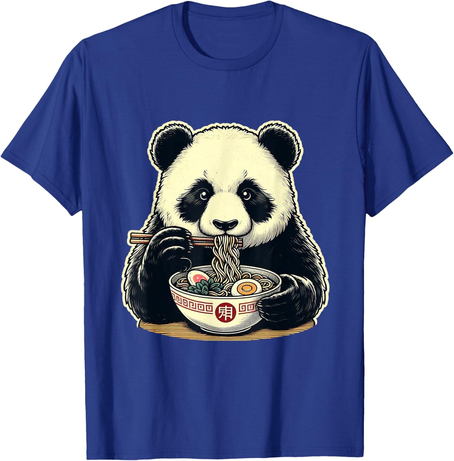 Panda Ramen Kawaii Neko Japanese Noodles Aesthetic T-Shirt - T-Shirt | Royal