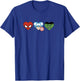 Amazon Essentials Marvel Hero Hearts Spider-Man Captain America and Hulk T-Shirt - T-Shirt | Royal