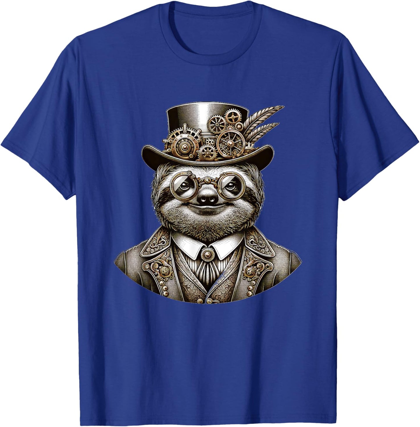 Steampunk Sloth Women Men Kids Steampunk Sloth T-Shirt - T-Shirt | Royal