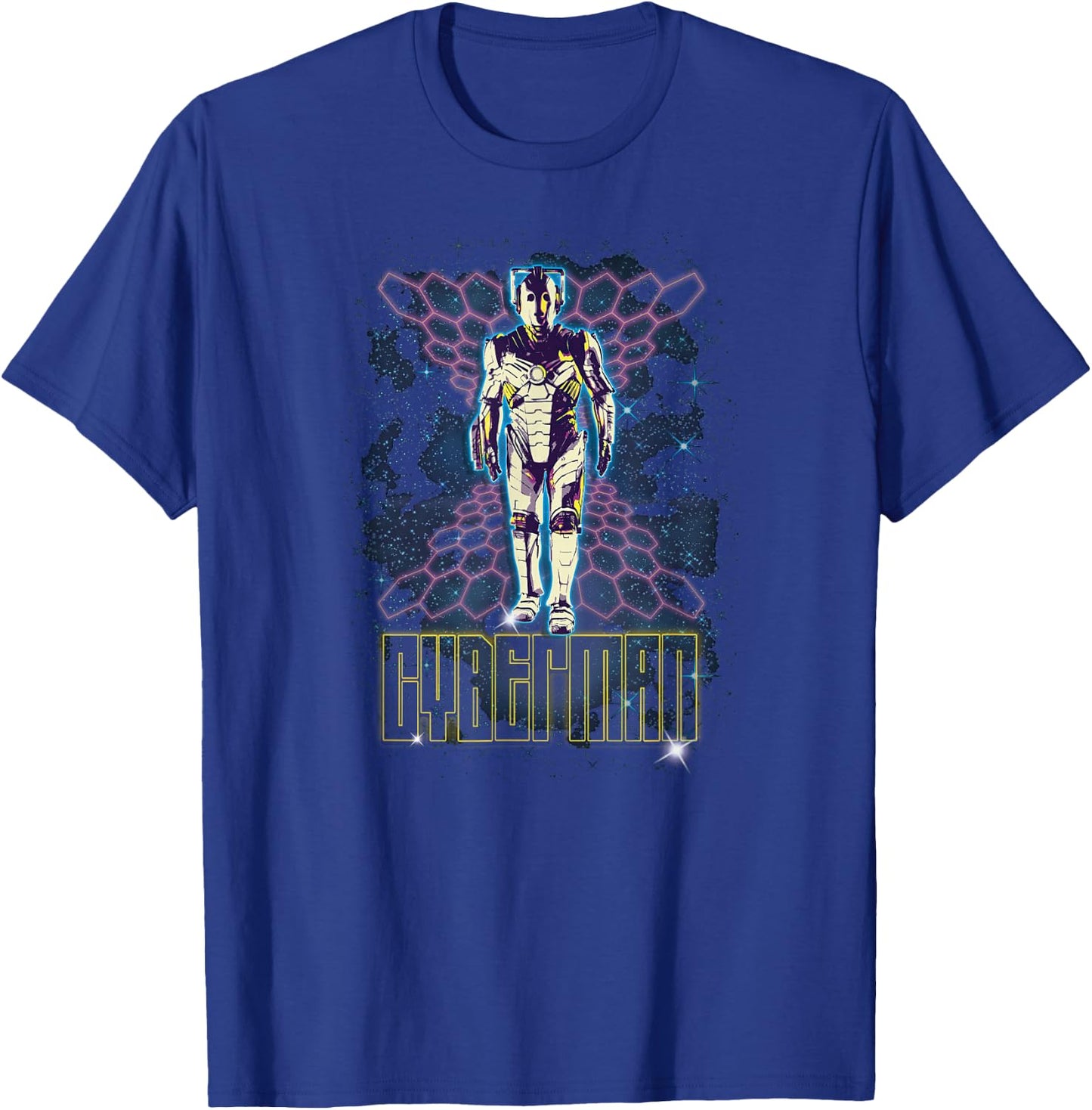 80s Cyberman Retro Futuristic Cyber Sci-Fi Fan T-Shirt - T-Shirt | Royal