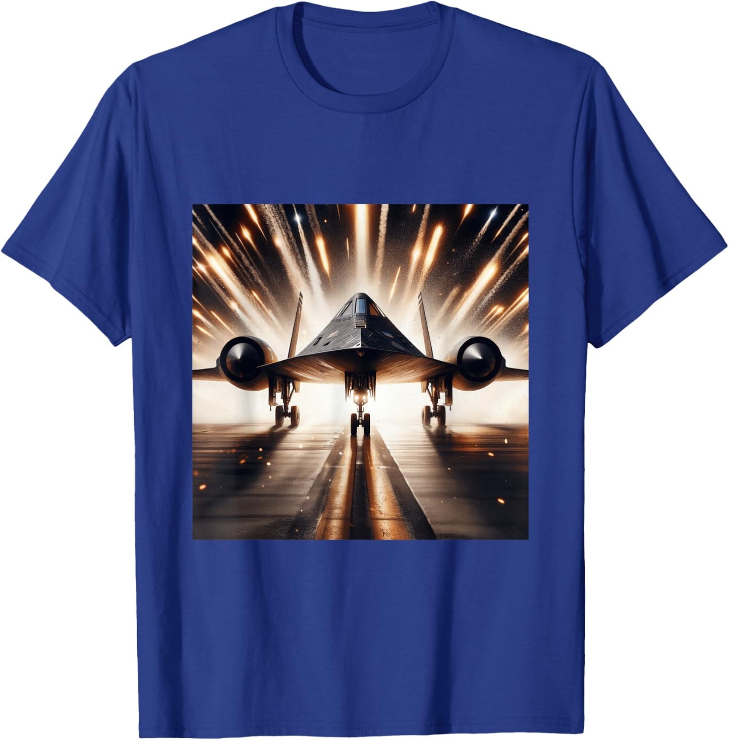 SR 71 Blackbird Fighter Jet Military Aircraft T-Shirt - T-Shirt | Royal