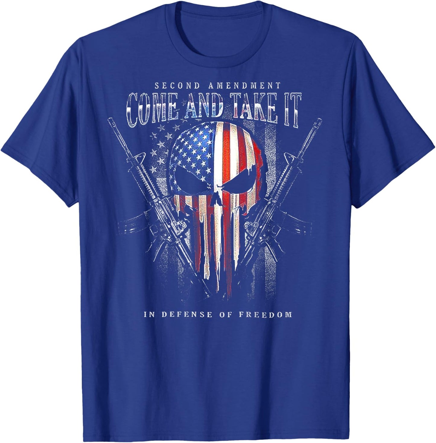 Second Amendment Come and Take It in Defense of Freedom T-Shirt - T-Shirt | Royal