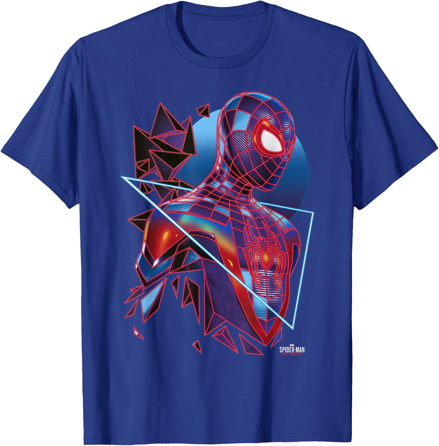 Marvel Spider-Man: Miles Morales Shattered Portrait T-Shirt - T-Shirt | Royal