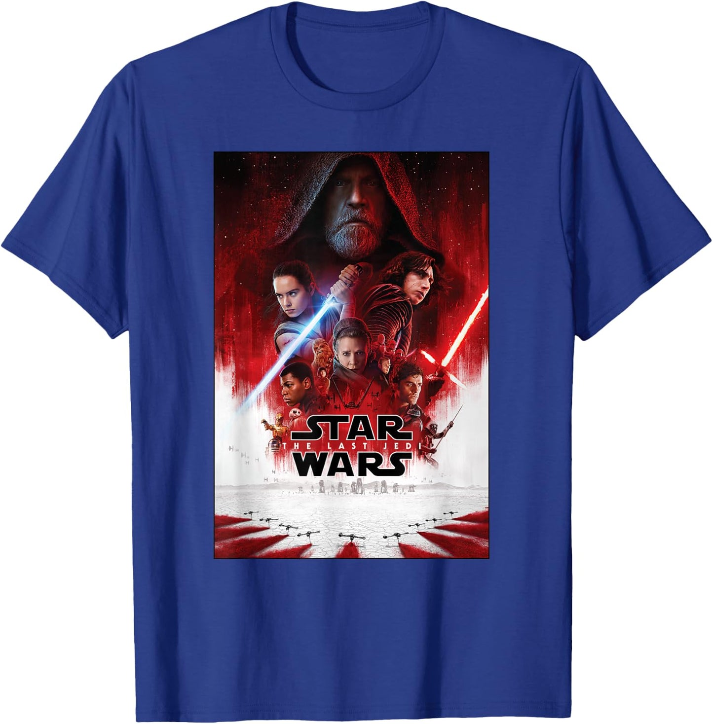 Star Wars The Last Jedi Movie Poster T-Shirt - T-Shirt | Royal