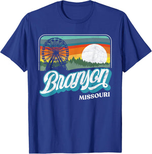 Branson Missouri Vintage 80s Style Retro Distressed T-Shirt - T-Shirt | Royal
