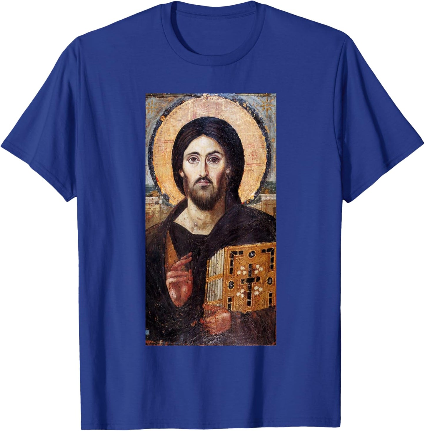 Jesus Christ Pantocrator Sinai Orthodox Christian Icon Gifts T-Shirt - T-Shirt | Royal
