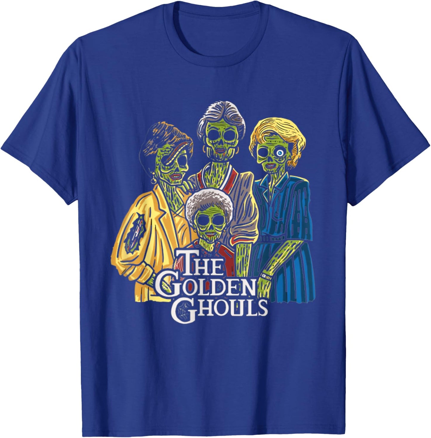 Vintage The Golden Ghouls Funny Gift Women Halloween T-Shirt - T-Shirt | Royal