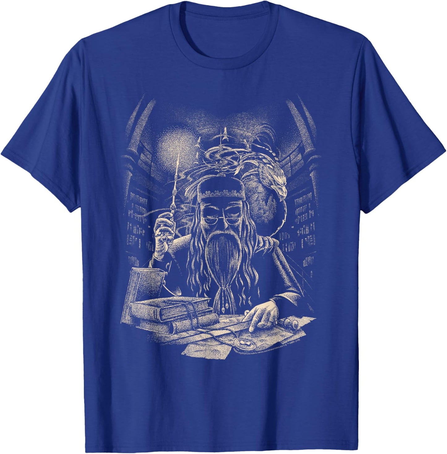 Harry Potter Dumbledore Vintage Sketched Portrait T-Shirt - T-Shirt | Royal