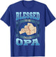 Blessed To Be Called Opa Gifts Opa Fathers Day T-Shirt - T-Shirt | Royal