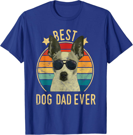 Best Dog Dad Ever Rat Terrier Father's Day Gift T-Shirt - T-Shirt | Royal