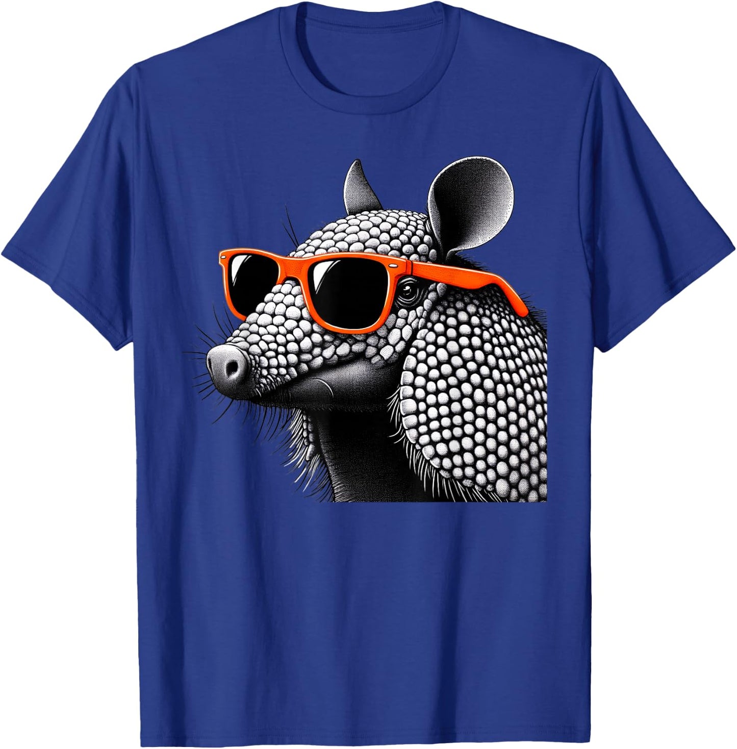 Cool Armadillo Wearing Sunglasses Graphic Art T-Shirt - T-Shirt | Royal