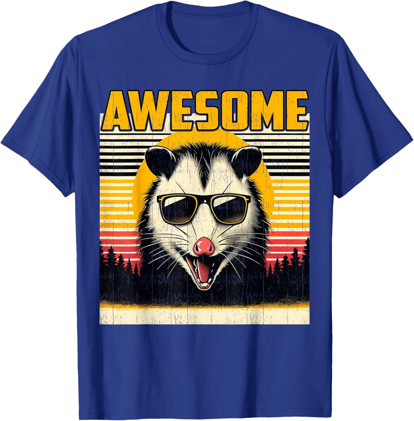Men Possum Opossum Funny Trash Animal Vintage Lover Awesome T-Shirt - T-Shirt | Royal