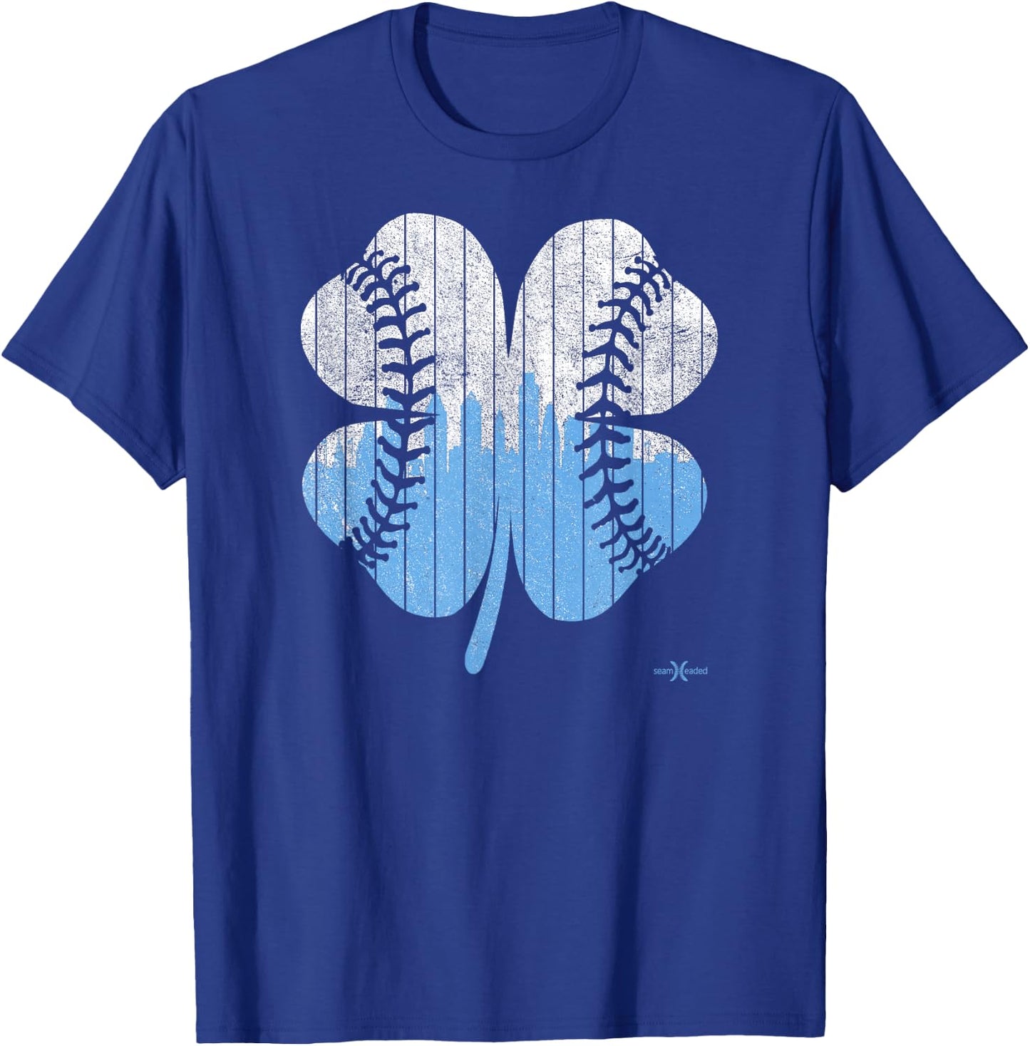 Classic Philadelphia Baseball Shamrock T-Shirt - T-Shirt | Royal