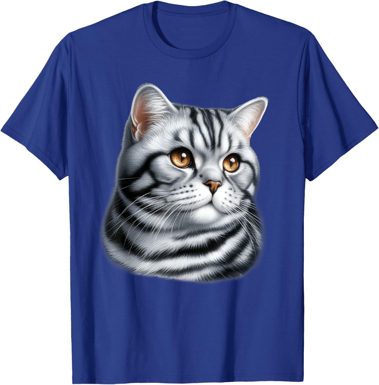 Shorthair Tiger Cat Portrait T-Shirt - T-Shirt | Royal