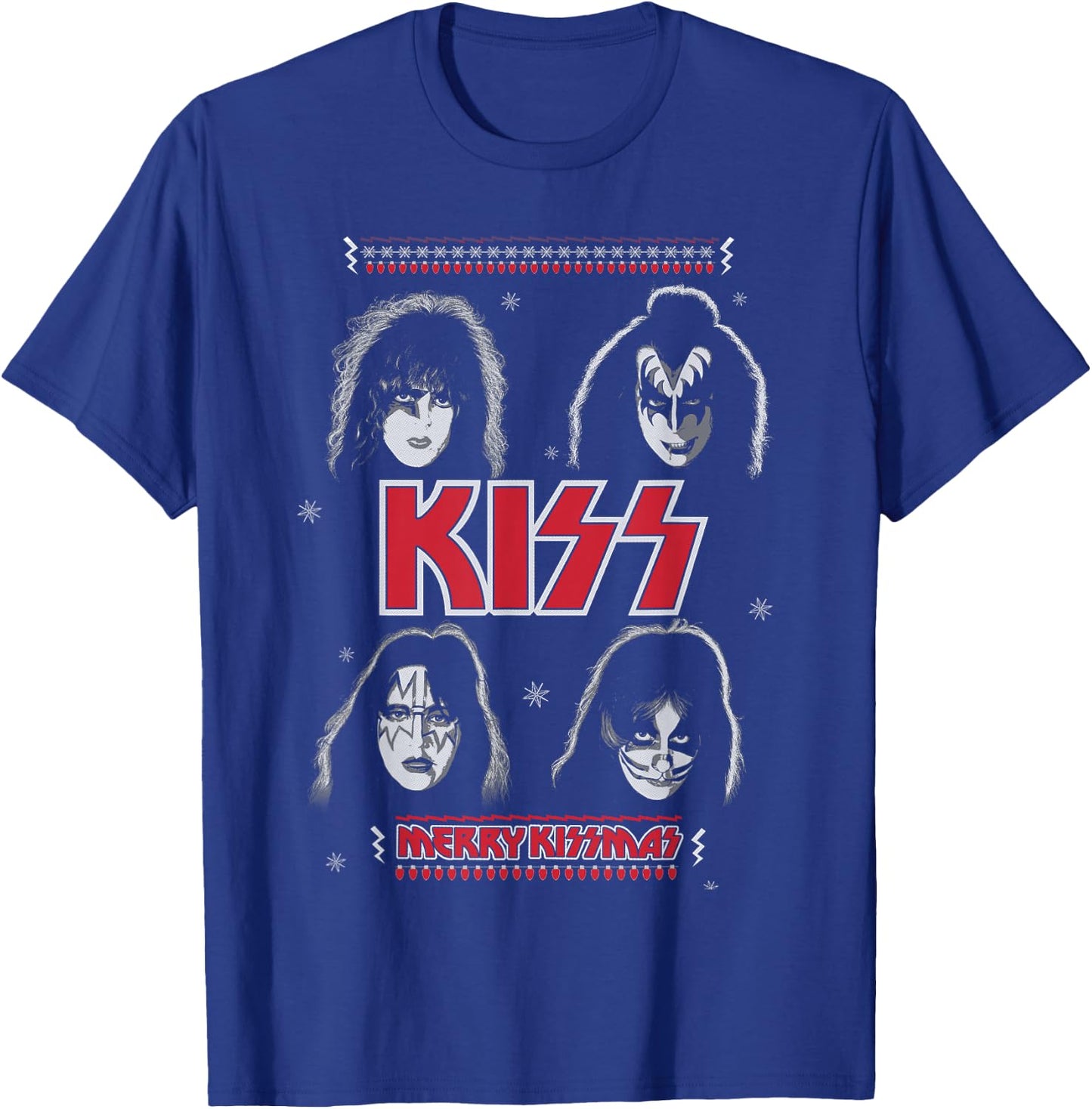 KISS - Merry KISSmas T-Shirt - T-Shirt | Royal