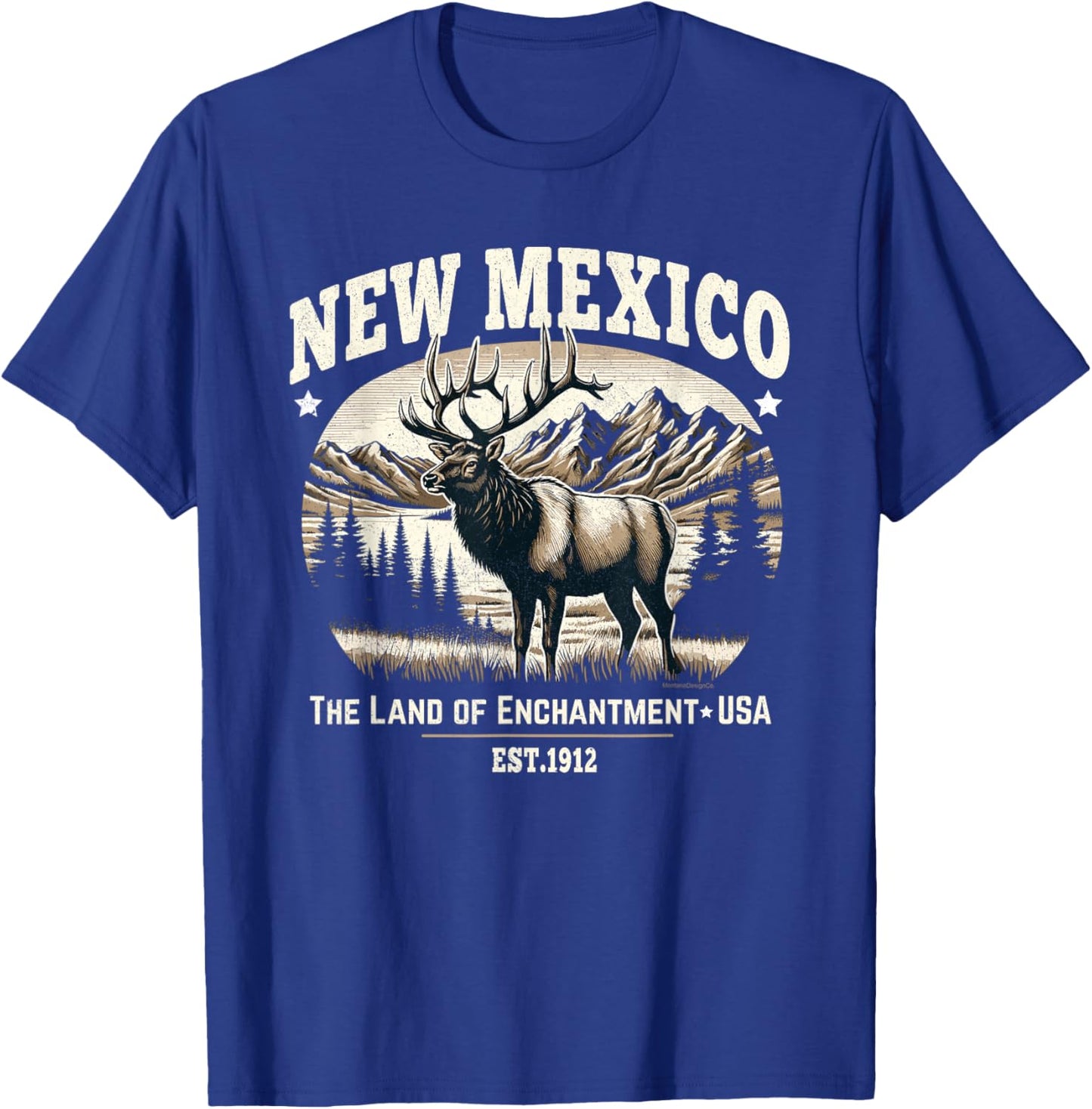 New Mexico Rocky Mountain Elk, Land of Enchantment T-Shirt - T-Shirt | Royal