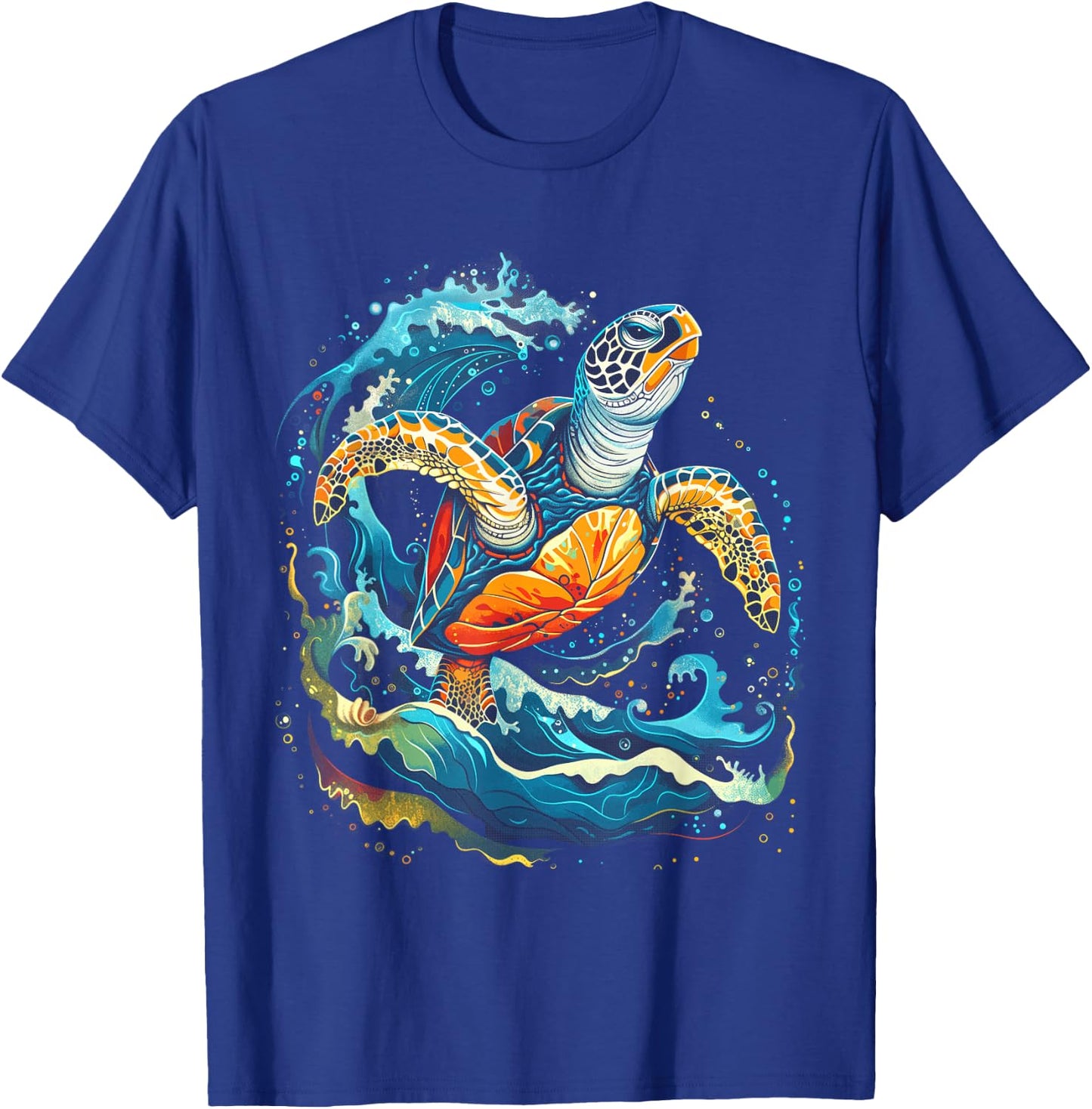 Sea Turtle Beach Lover Ocean Animal Graphic Novelty T-Shirt - T-Shirt | Royal