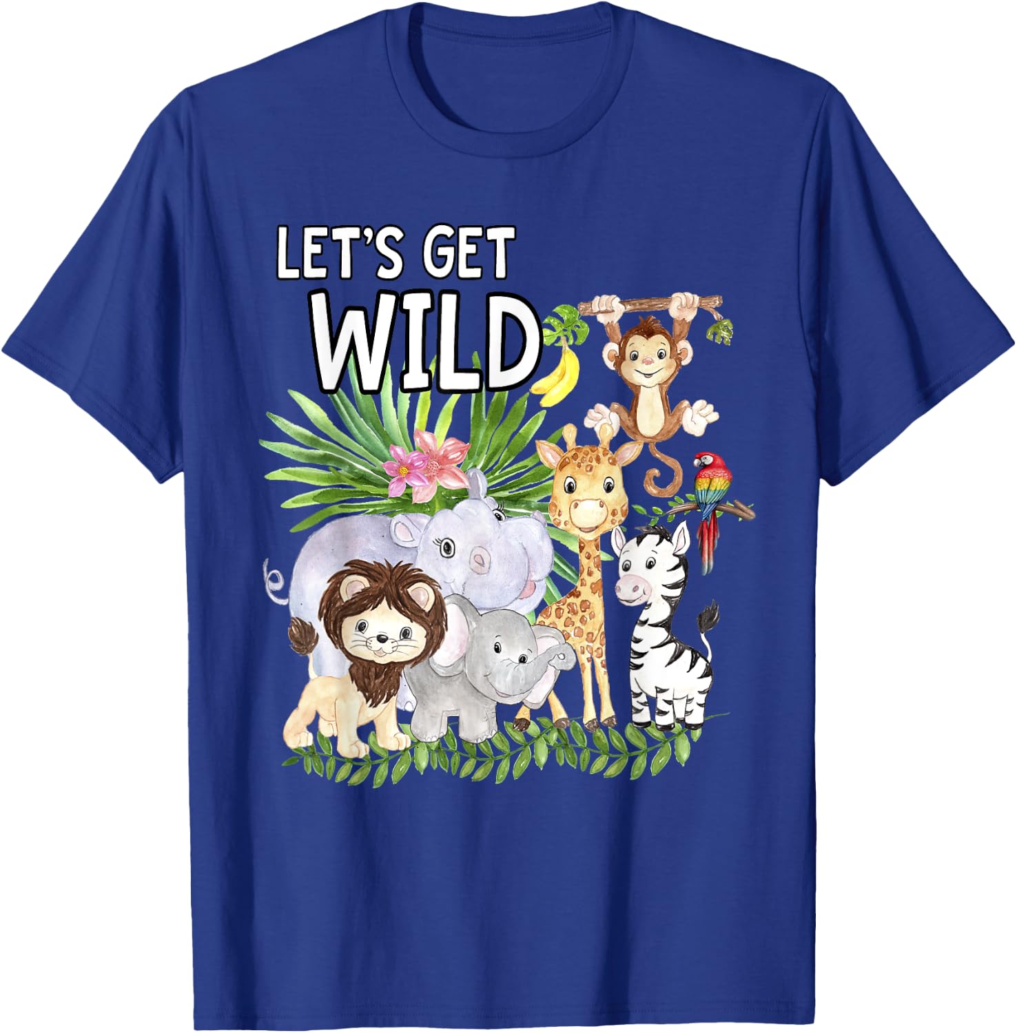 Let's Get Wild Zoo Animals Safari Party A Day At The Zoo T-Shirt - T-Shirt | Royal