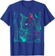 Cyberpunk Cat with cybernetic enhancements T-Shirt - T-Shirt | Royal