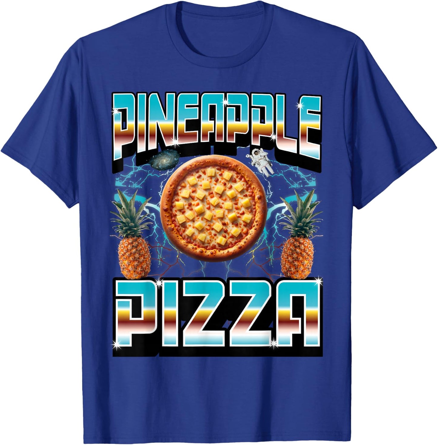 Bootleg Rap Aesthetic Pineapple Pizza Meme Funny 1990s Weird T-Shirt - T-Shirt | Royal
