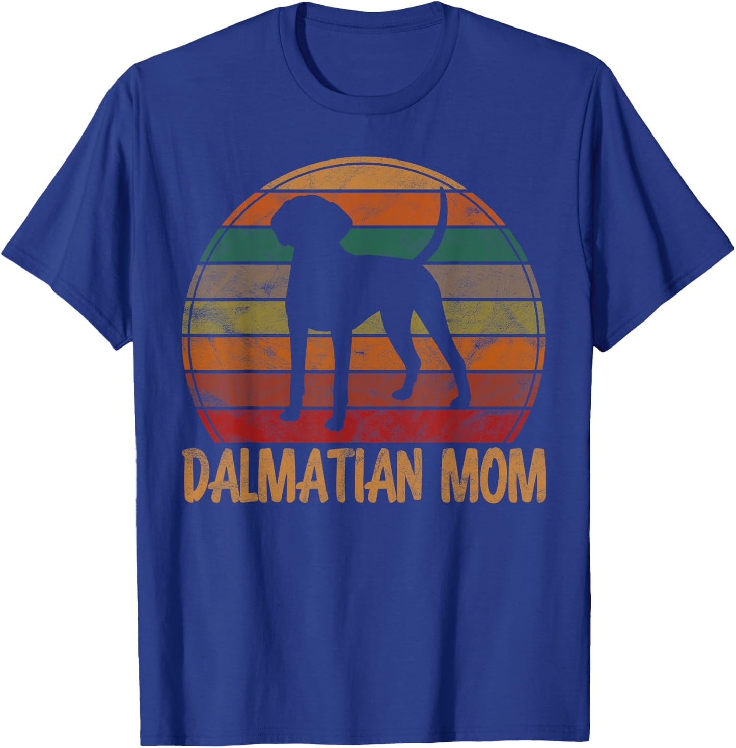 Retro Dalmatian Mom Gift Firehouse Dog Owner Mother Pet Mama Women Girls Kids T-Shirt - T-Shirt | Royal