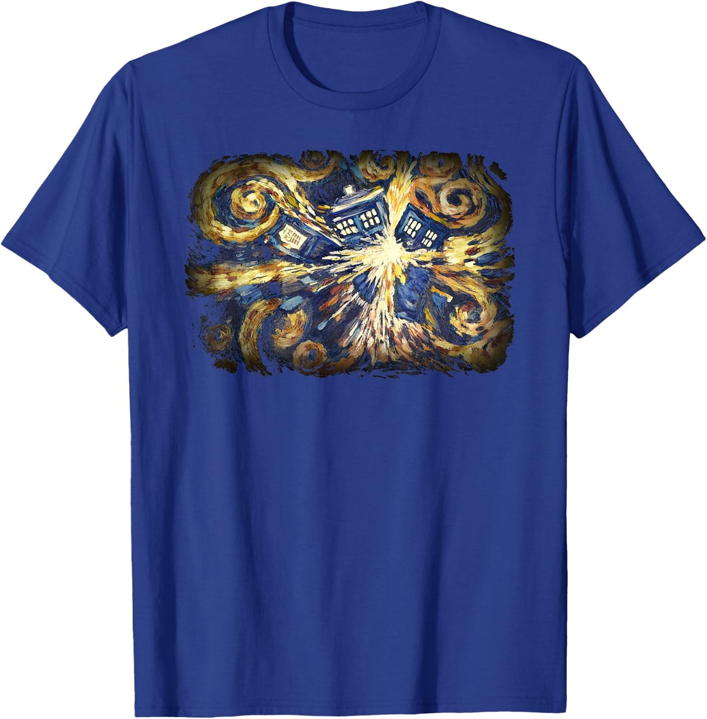 Art Tardis Van Gogh Time Travel Sci-Fi Fan T-Shirt - T-Shirt | Royal