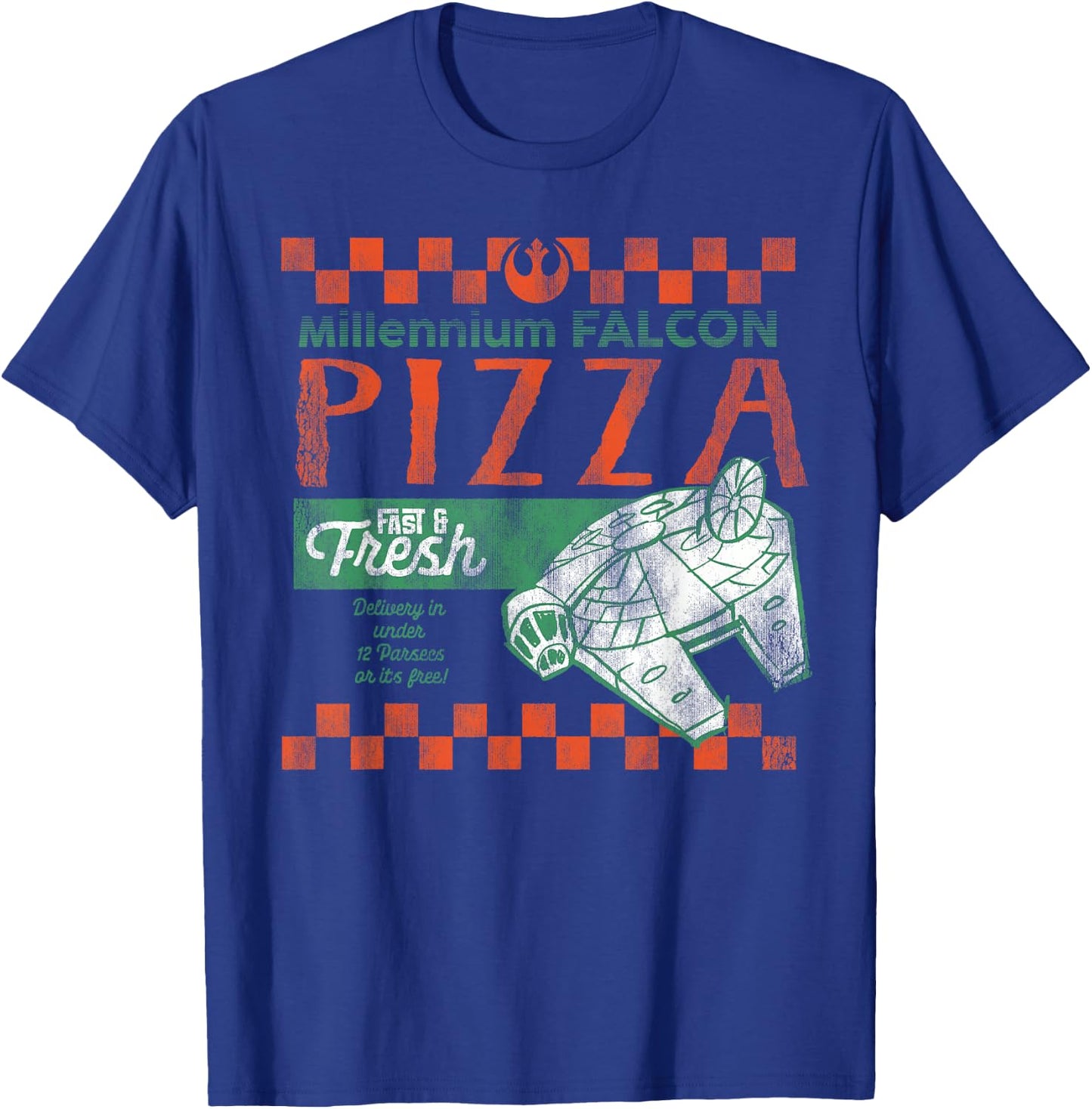 Star Wars Millennium Falcon Pizza Fast & Fresh T-Shirt - T-Shirt | Royal