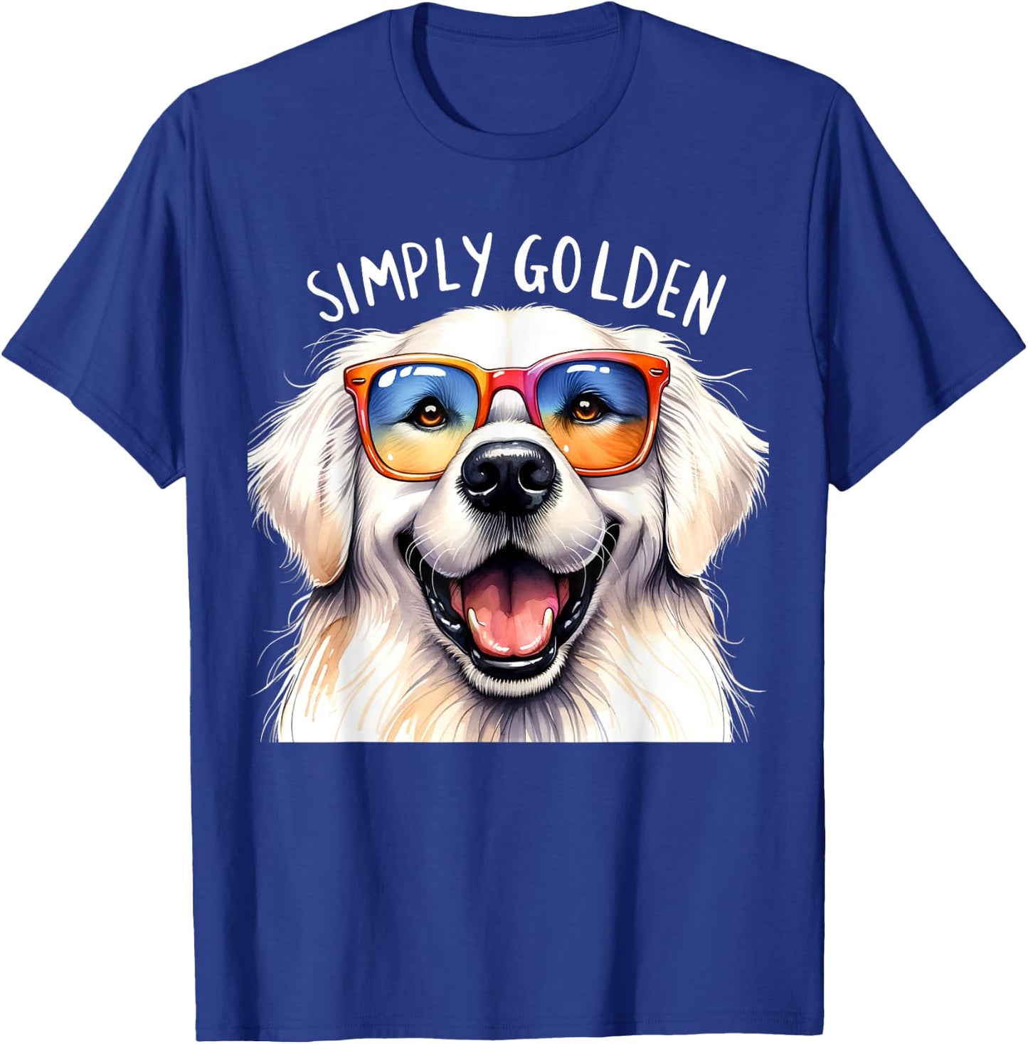 Simply Golden Retriever Mom Women Men Funny Dog Puppy Love T-Shirt - T-Shirt | Royal