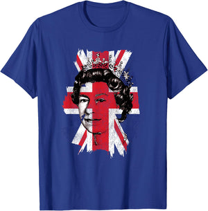Elizabeth Queen of England Union Jack Flag Queen of England T-Shirt - T-Shirt | Royal