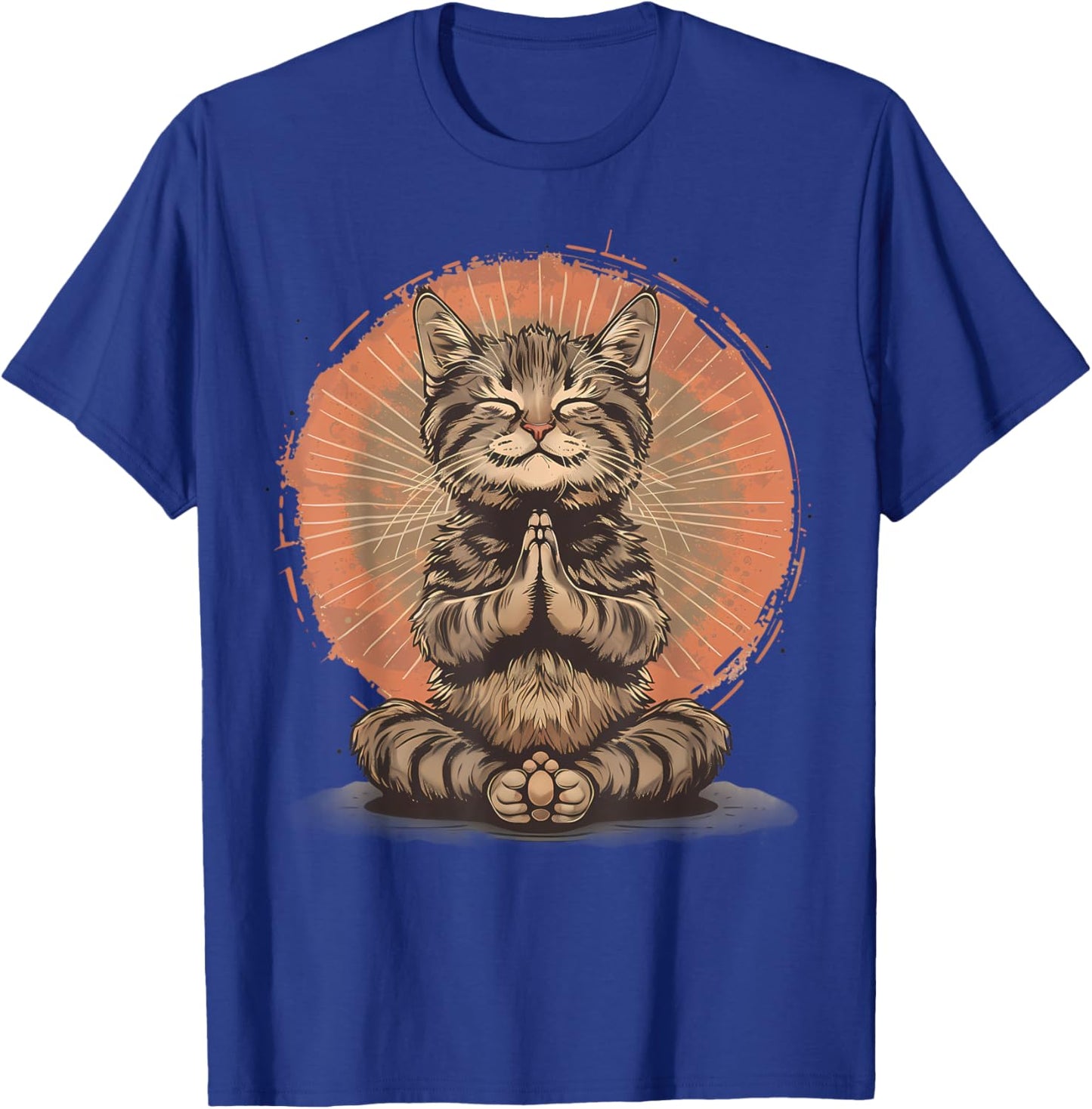 Cat Meditation Zen Buddha Hindu Buddhist Spirituality T-Shirt - T-Shirt | Royal