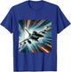 F-16 Fighting Falcon Fighter Jet Military Aircraft T-Shirt - T-Shirt | Royal