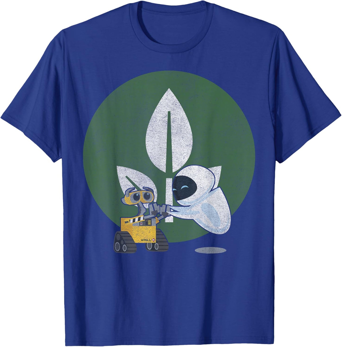 Disney Pixar Wall-E & Eve Leaf Logo T-Shirt - T-Shirt | Royal