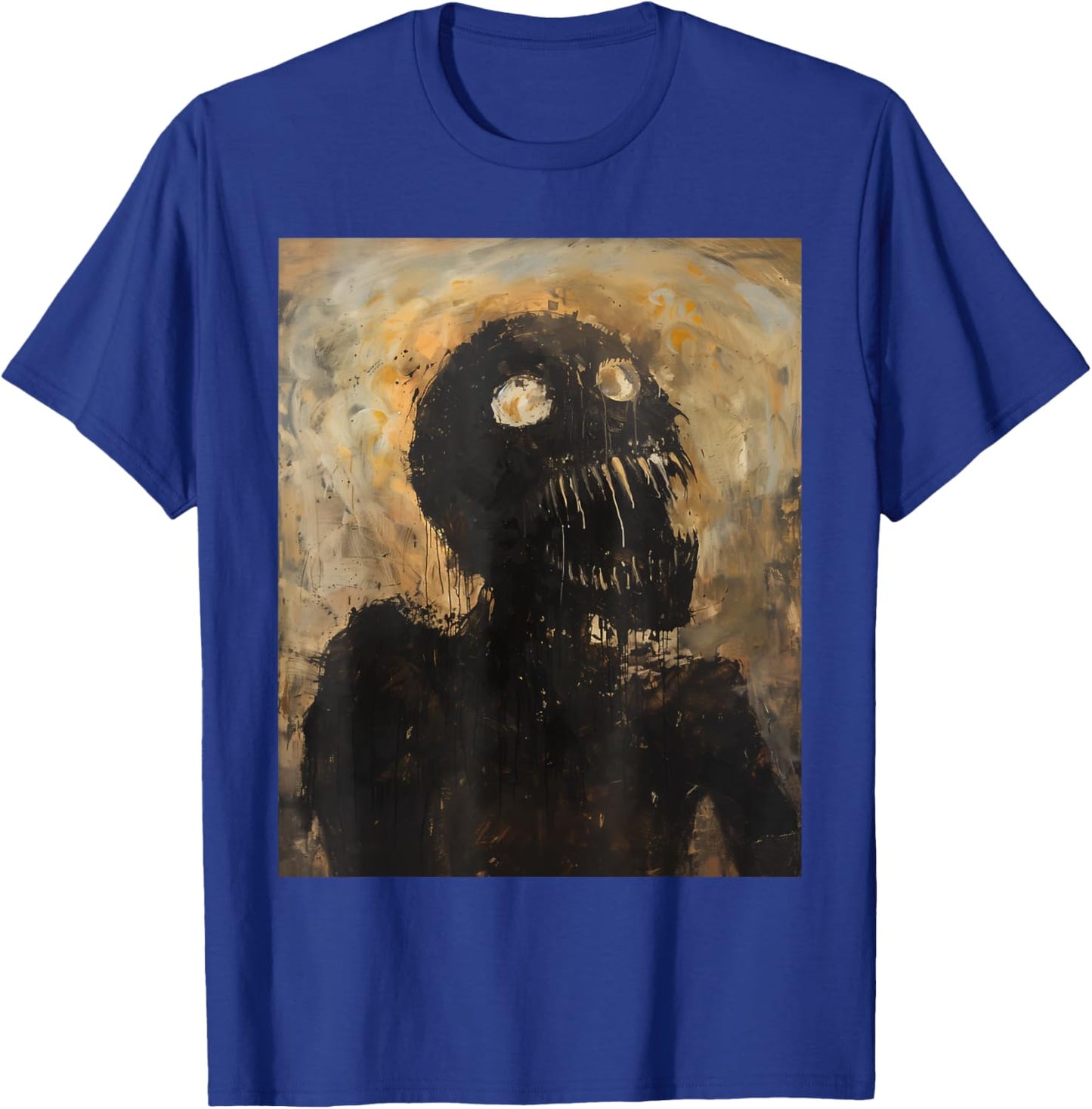 Horror Monster Art Evil Demon Skeleton Goth Zombie Creature T-Shirt - T-Shirt | Royal