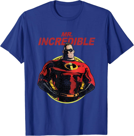 Disney Pixar The Incredibles 2 Mr. Incredible Vintage Dad T-Shirt - T-Shirt | Royal