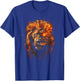 Lion Head T Shirt Lion Fire Sign Leo Lion Face Lion Head T-Shirt - T-Shirt | Royal