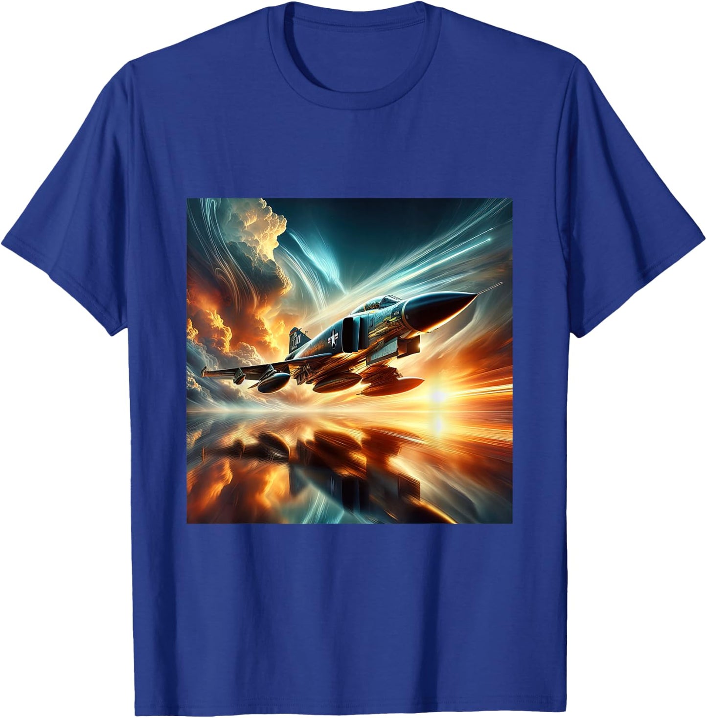 F-4 Phantom II McDonnell Douglas Aircraft Aviation Pilot T-Shirt - T-Shirt | Royal