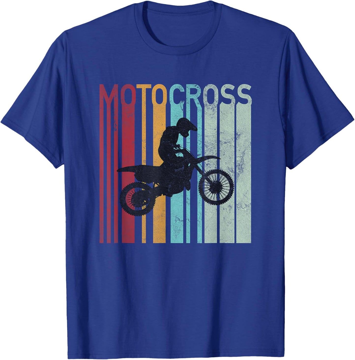 Vintage Motocross Dirt Bike Retro Supercross Motorcycle T-Shirt - T-Shirt | Royal