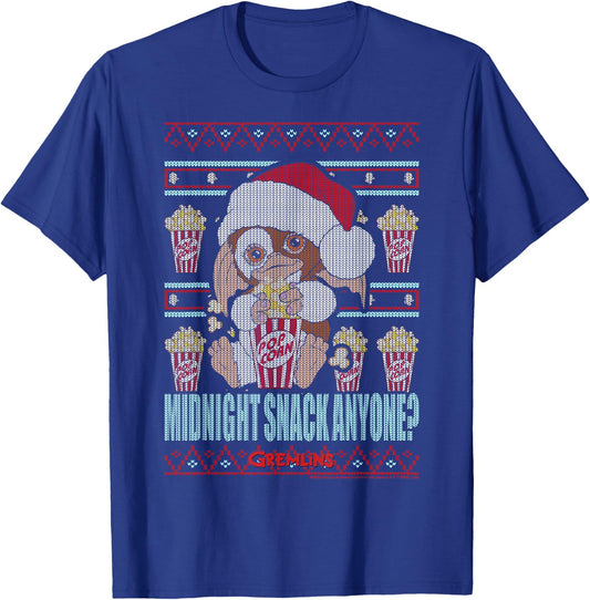 Gremlins Christmas Midnight Snack Anyone Ugly Sweater T-Shirt - T-Shirt | Royal