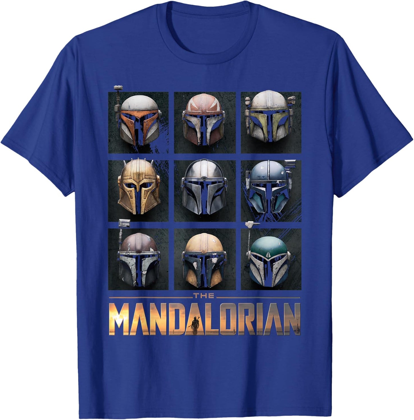 Star Wars The Mandalorian Helmet Box Up T-Shirt - T-Shirt | Royal