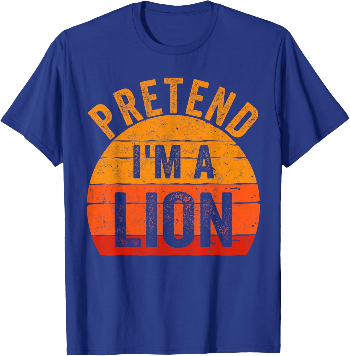Funny Lazy Halloween Costume Shirt Pretend I'm A Lion T-Shirt - T-Shirt | Royal