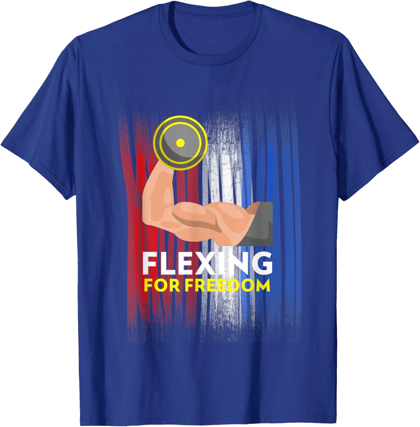 4th of July Weight Lifter Workout Muscles Gym Rat Women Kids Men T-Shirt - T-Shirt | Royal