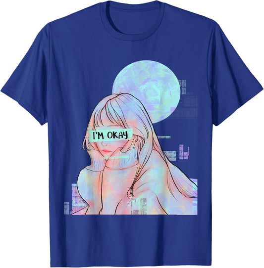 Sad Girl Japanese Anime Girl T-Shirt - T-Shirt | Royal